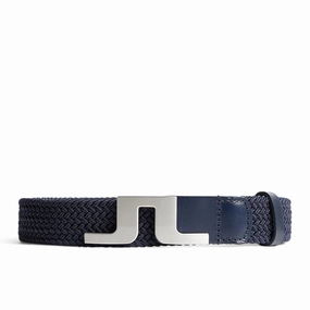 Berry Braided Elastic Belt JL Navy Premium J.Lindeberg menswear