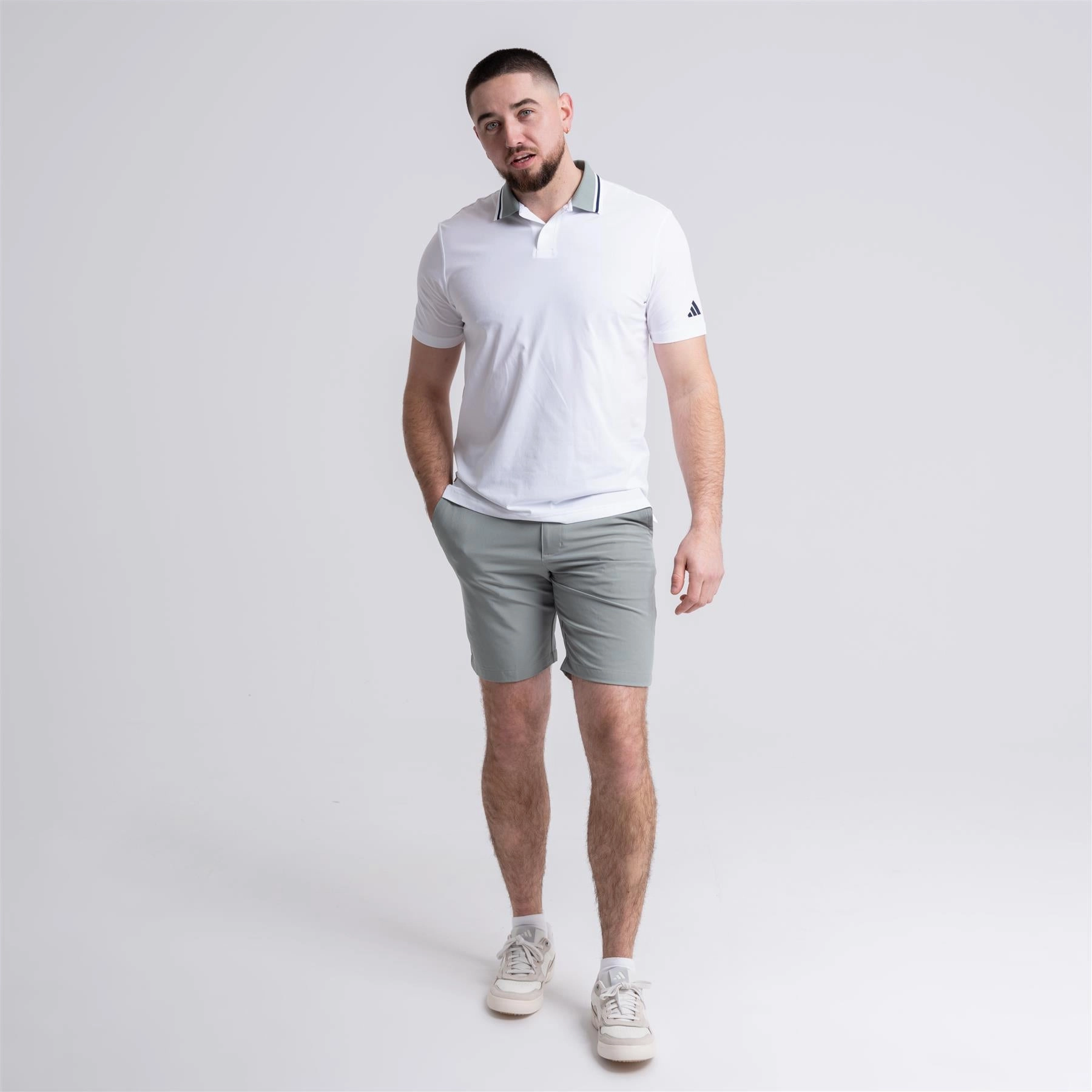 Beyond The Course Twistknit Polo White Adidas Men's Sportswear