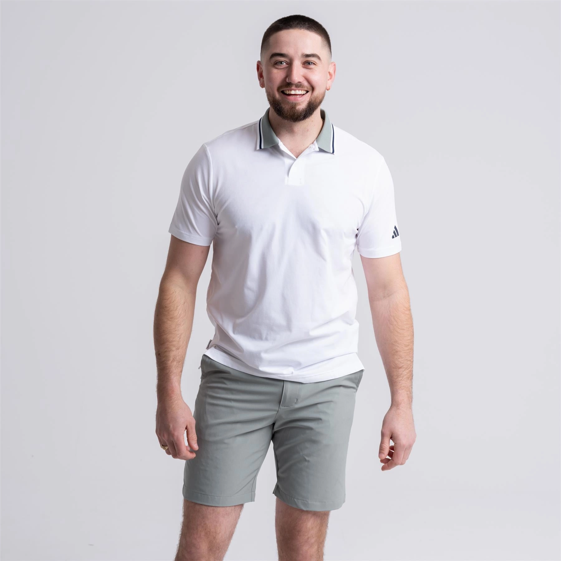 Beyond The Course Twistknit Polo White Adidas Men's Sportswear
