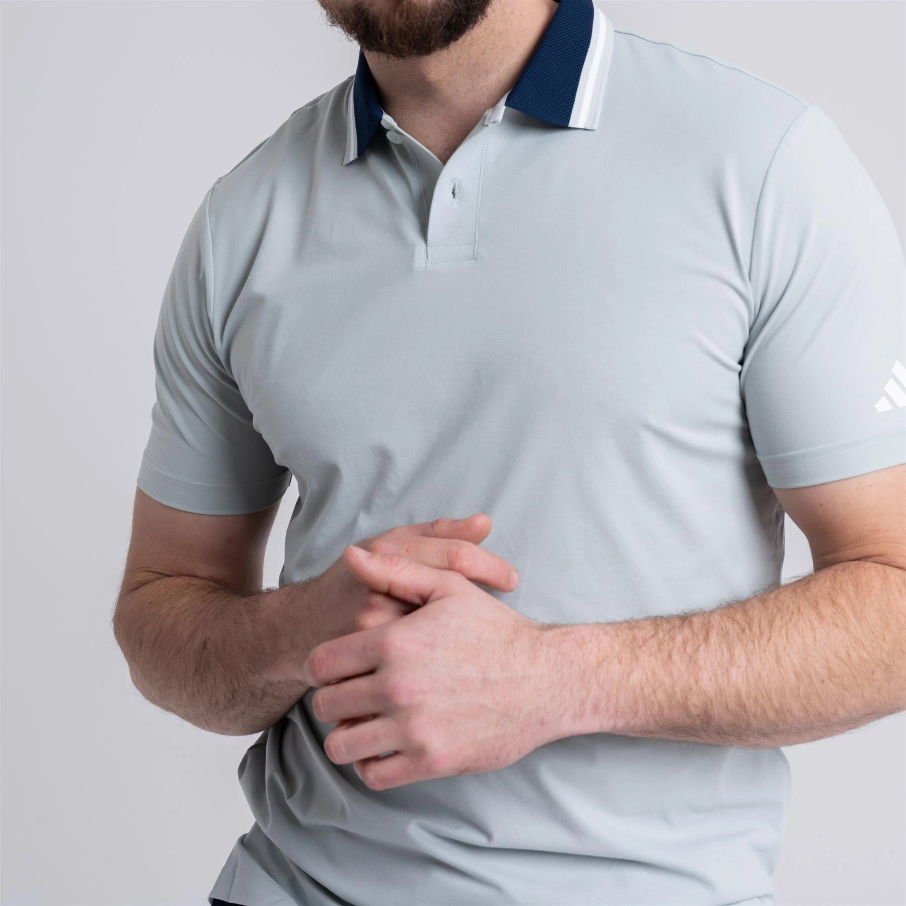 Beyond The Course Twistknit Polo Wonder Silver Adidas Men's Sportswear