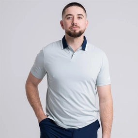 Beyond The Course Twistknit Polo Wonder Silver Adidas men's athletic apparel