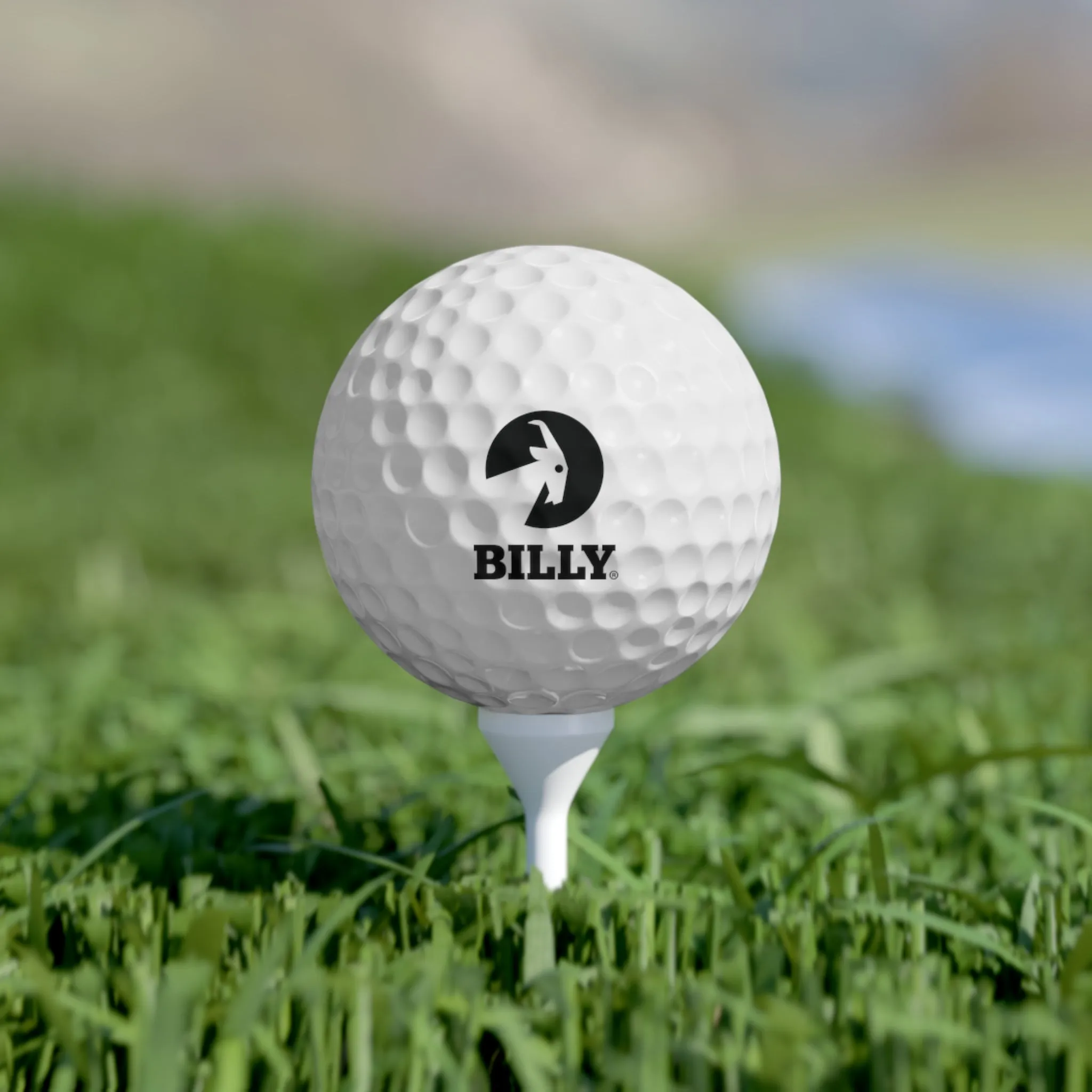 BILLY Golf Balls, 6pcs (Black Vertical Logo)
