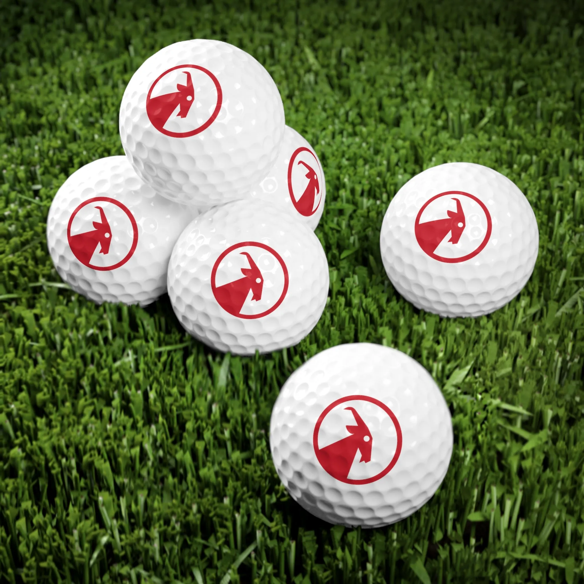 BILLY Golf Balls, 6pcs (Red Goat)
