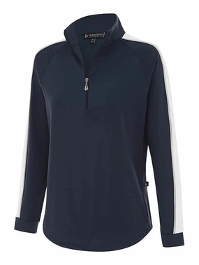 Birdee Linda Sleeve Detail Long Sleeve Quarter Zip Birdee women's golf and lifestyle wear