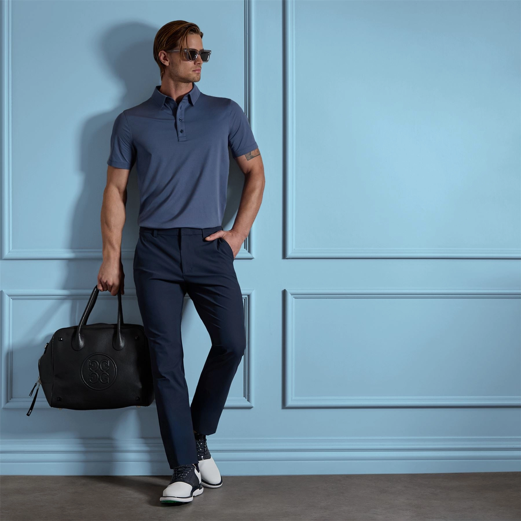 Birdseye Stitch Tech Pique Polo Twilight G/Fore Men's Fashion
