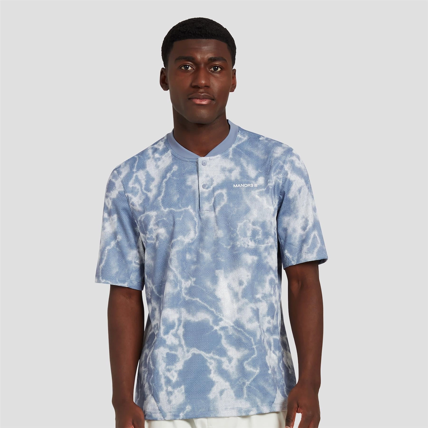 Blade Course Polo Blue Manors mens classic apparel