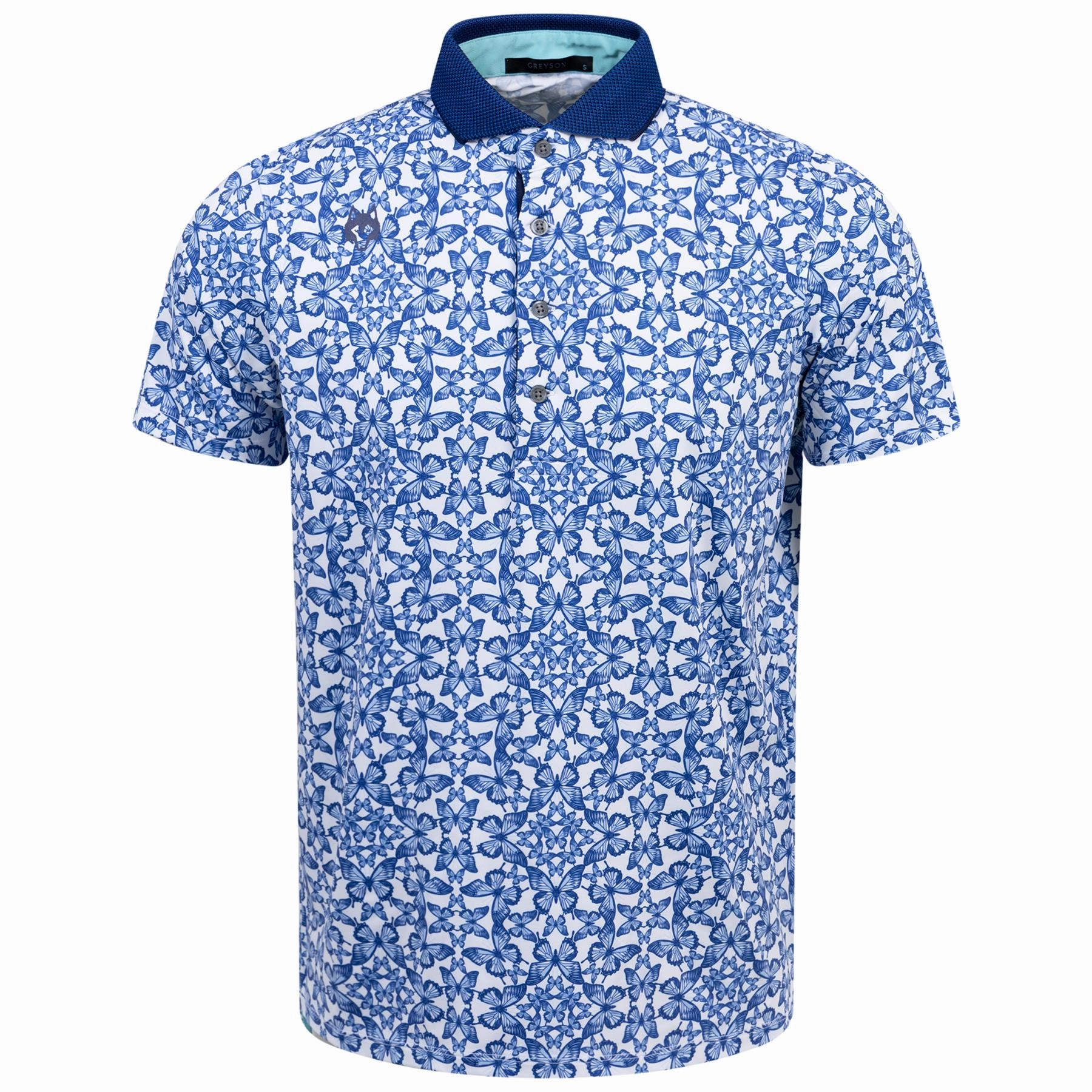 Blue Migration Polo Arctic Greyson men's premium golf clothing