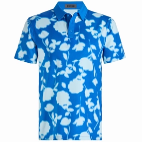 Blur Floral Tech Jersey Polo Lisbon G/Fore men's golf fashion