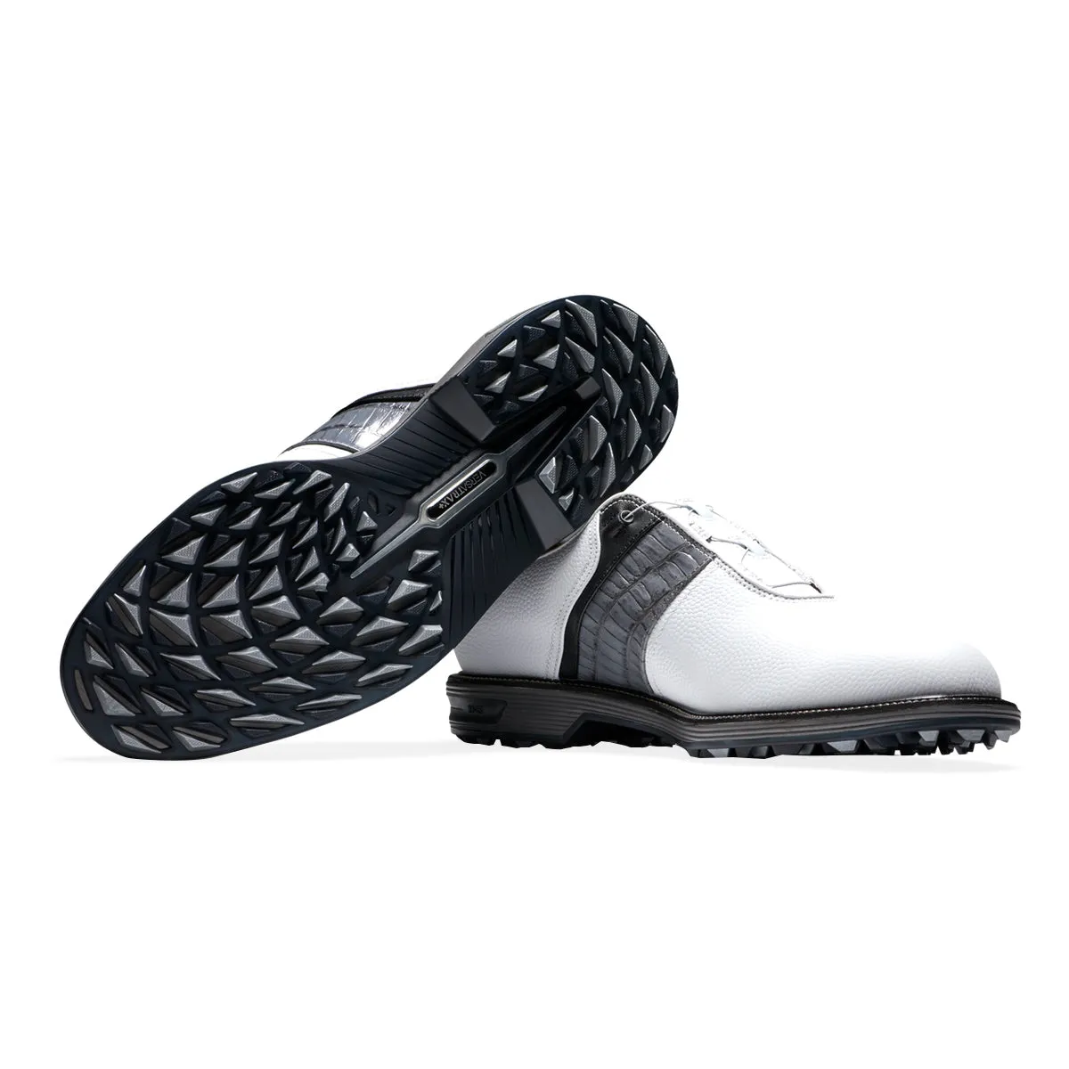 FootJoy Premiere Series - Packard BOA Spikeless Golf Shoes Previous Season Style White/Gray - 21 Men Ergonomic Shoes, Classic Design Sneakers