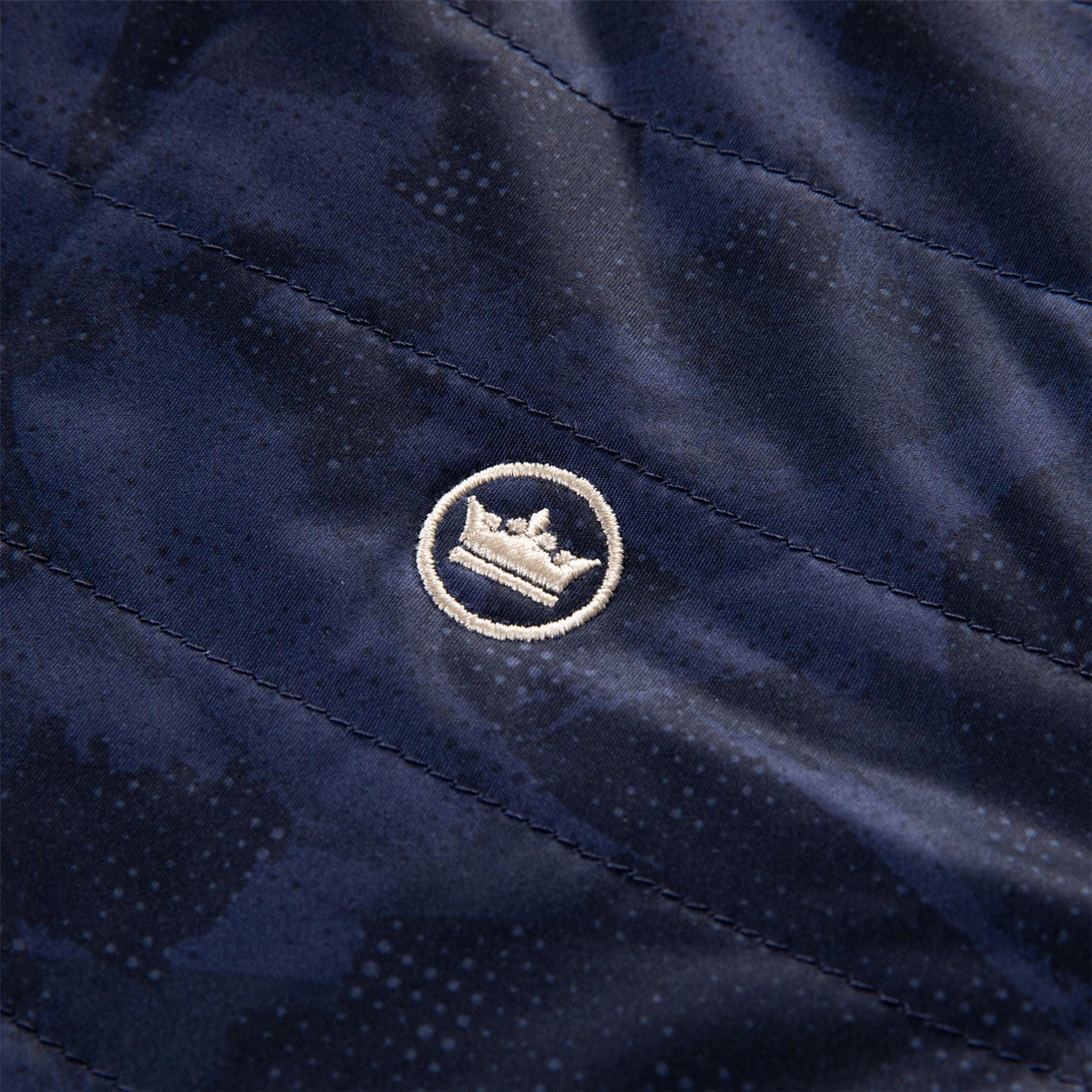 Bond Elite Crew Neck Hybrid Jacket Camo Navy Peter Millar Menswear Collection