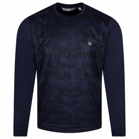 Bond Elite Crew Neck Hybrid Jacket Camo Navy Peter Millar clothing for men