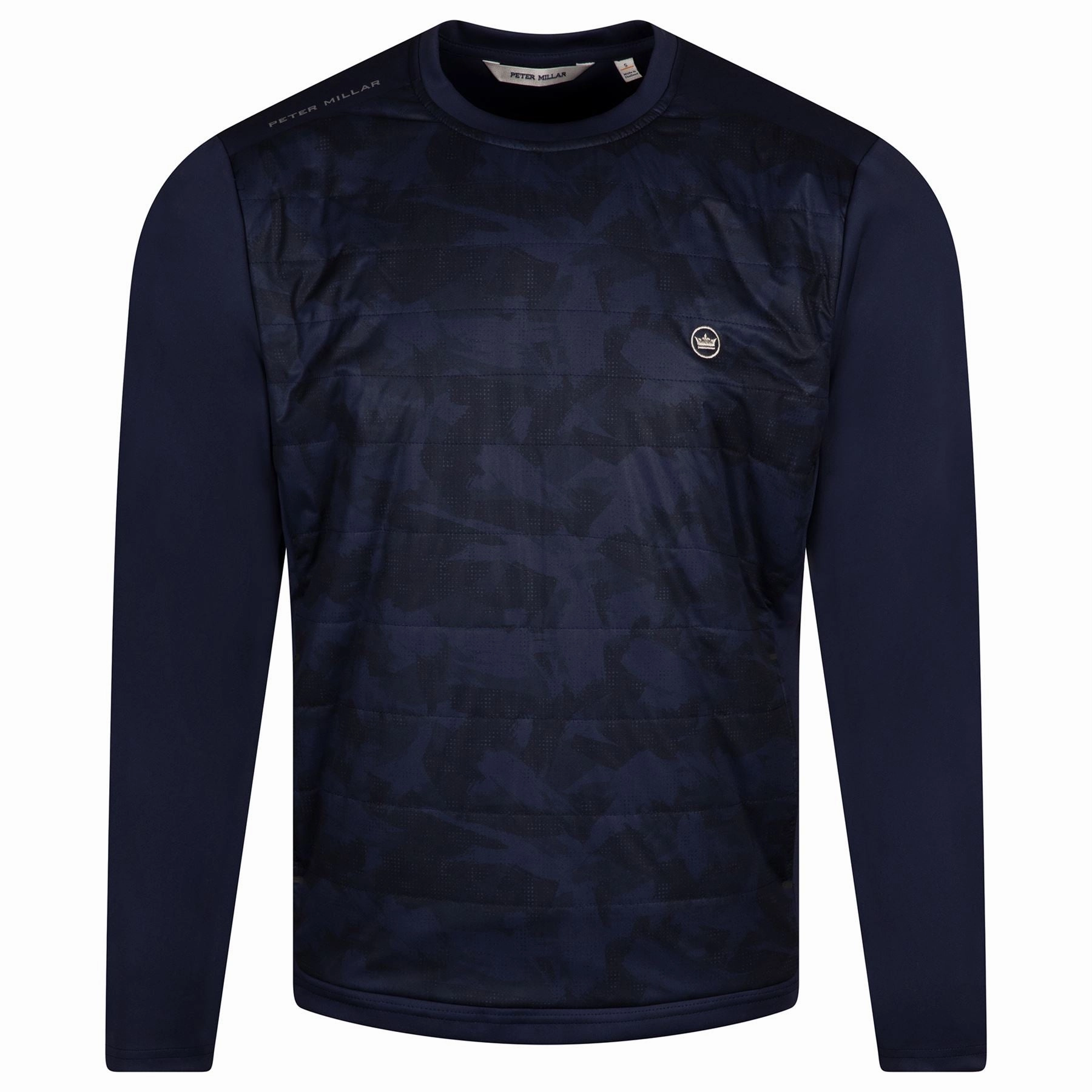 Bond Elite Crew Neck Hybrid Jacket Camo Navy Peter Millar clothing for men