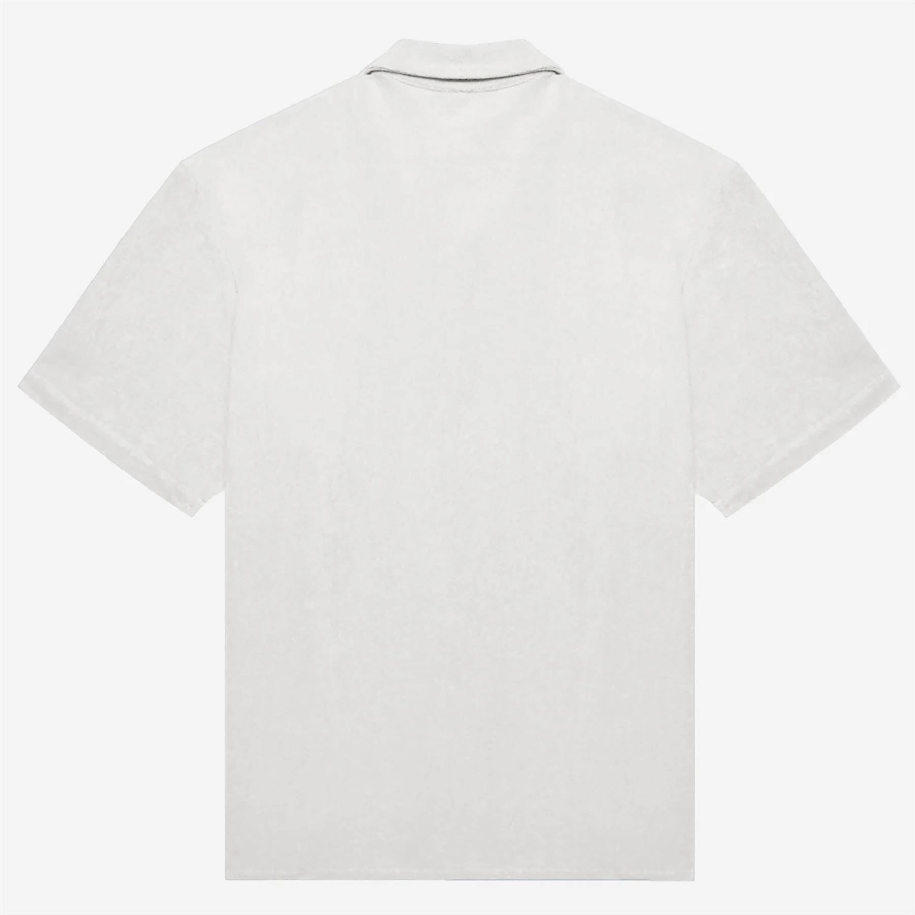 Bosco Button Up Shirt Ivory Malbon Men's Golf Lifestyle Wear