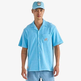 Bosco Button Up Shirt Light Blue Malbon mens golf lifestyle wear
