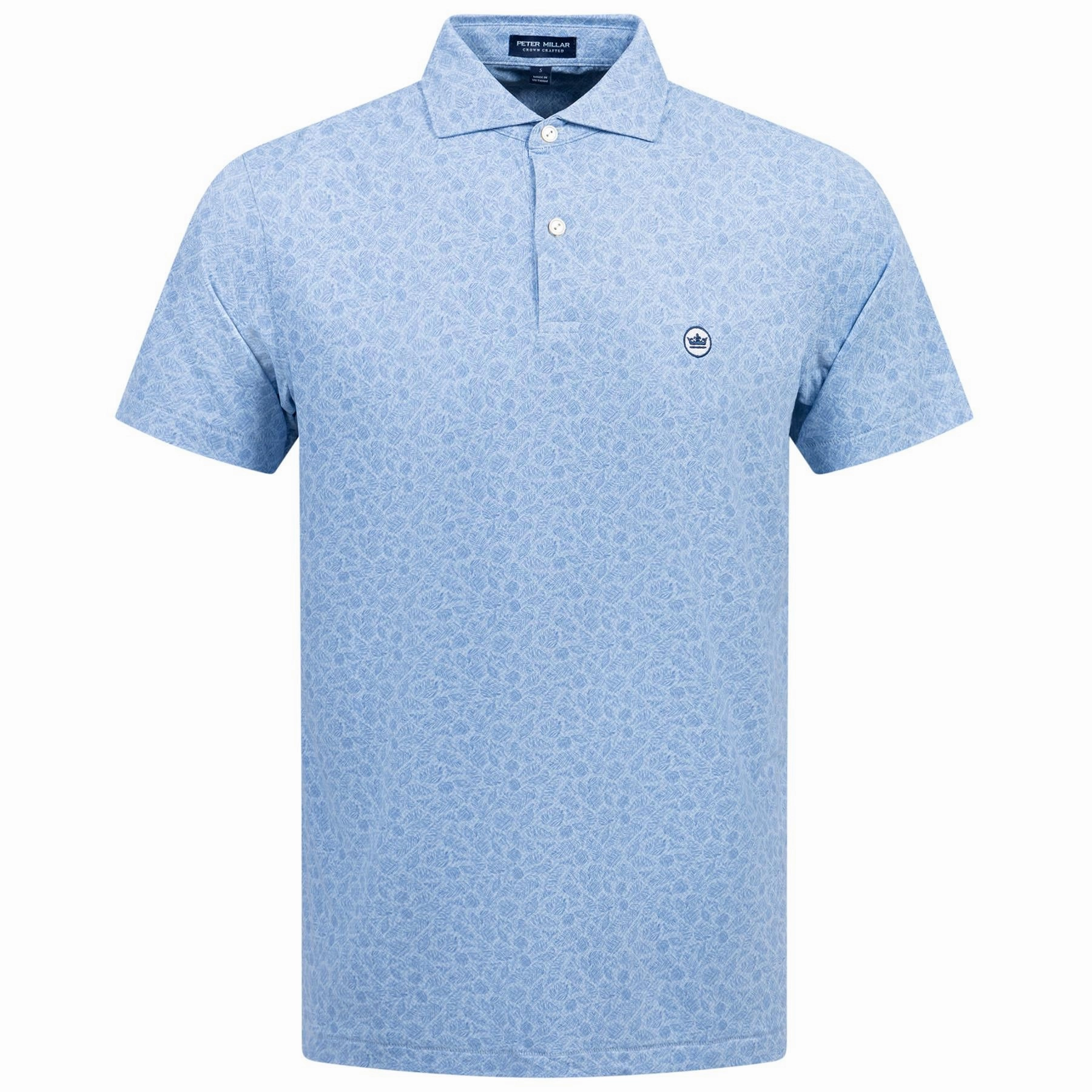 Botanical Performance Jersey Polo Blue Frost Peter Millar clothing for men