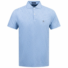 Botanical Performance Jersey Polo Blue Frost Peter Millar clothing for men