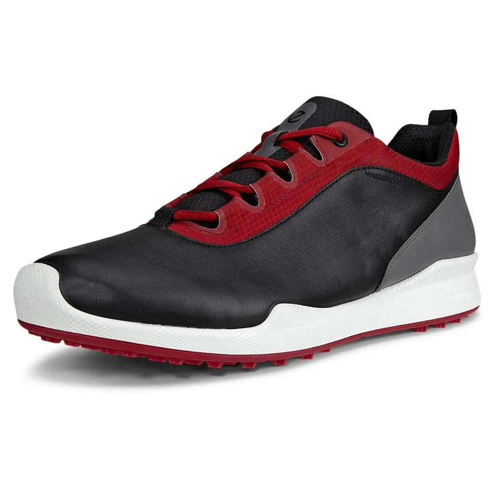 Lifestyle Sneakers, Cushioned Midsoles ECCO BIOM Hybrid 1 BNY Spikeless Golf Shoes Black/Chili Red - FW24 Men
