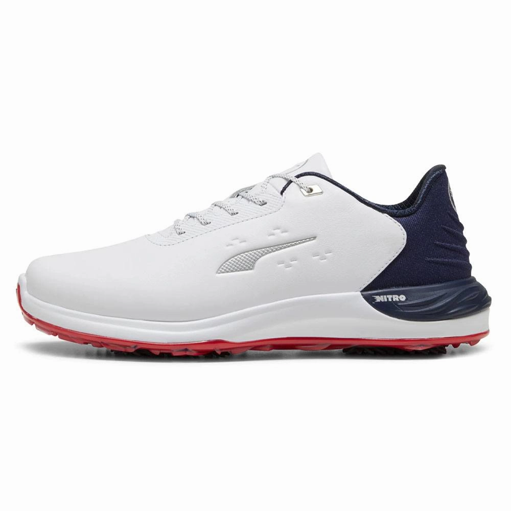 Flexible Trainers PUMA Phantomcat Nitro Golf Shoes White/Deep Navy/For All Time Red - 24 Men Trendy Shoes