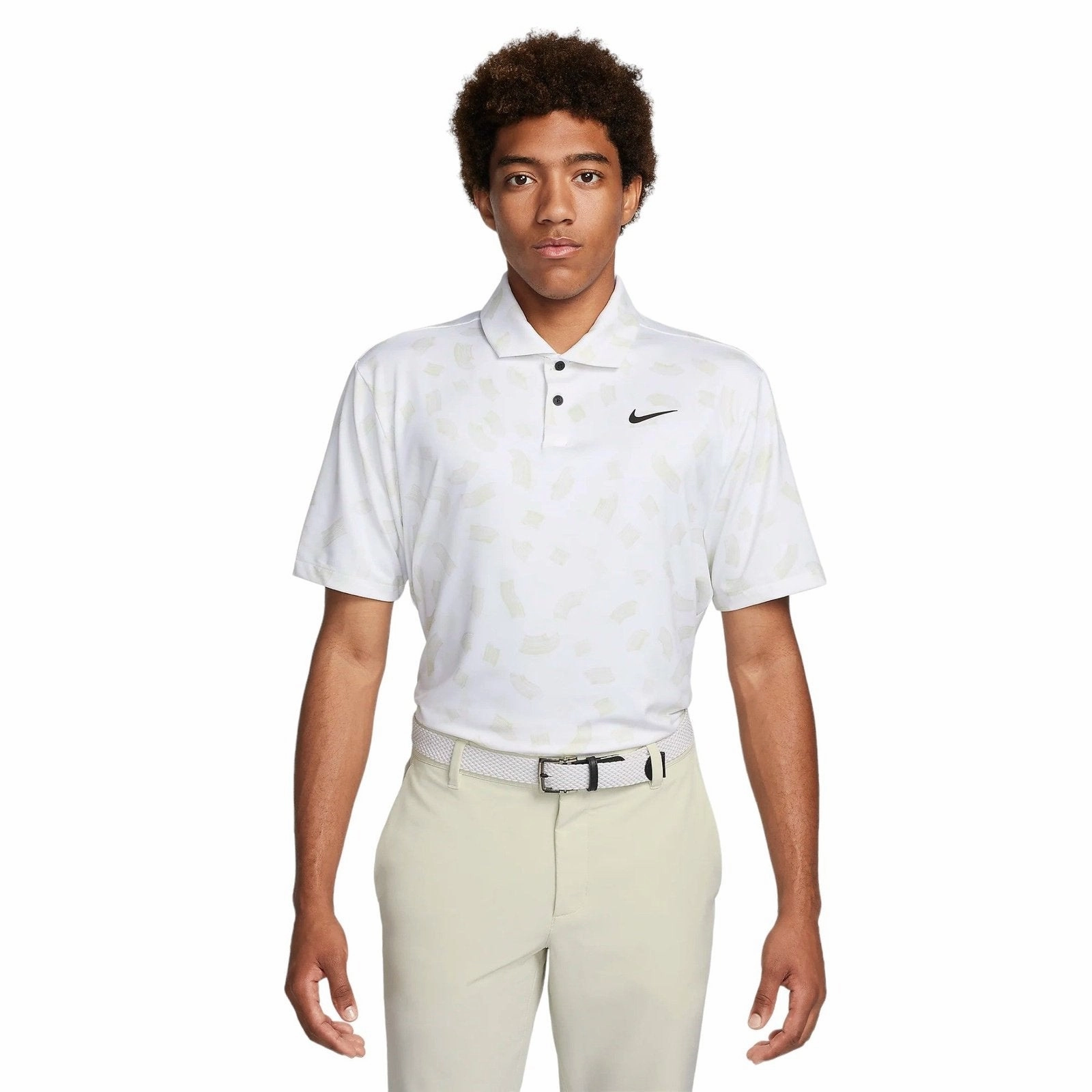 men's track pants, women's outerwear, pastel outfit Breathable Knit Nike Dri-Fit Tour Micro Print Golf Polo Shirt FD5735 Urban Zip-Up