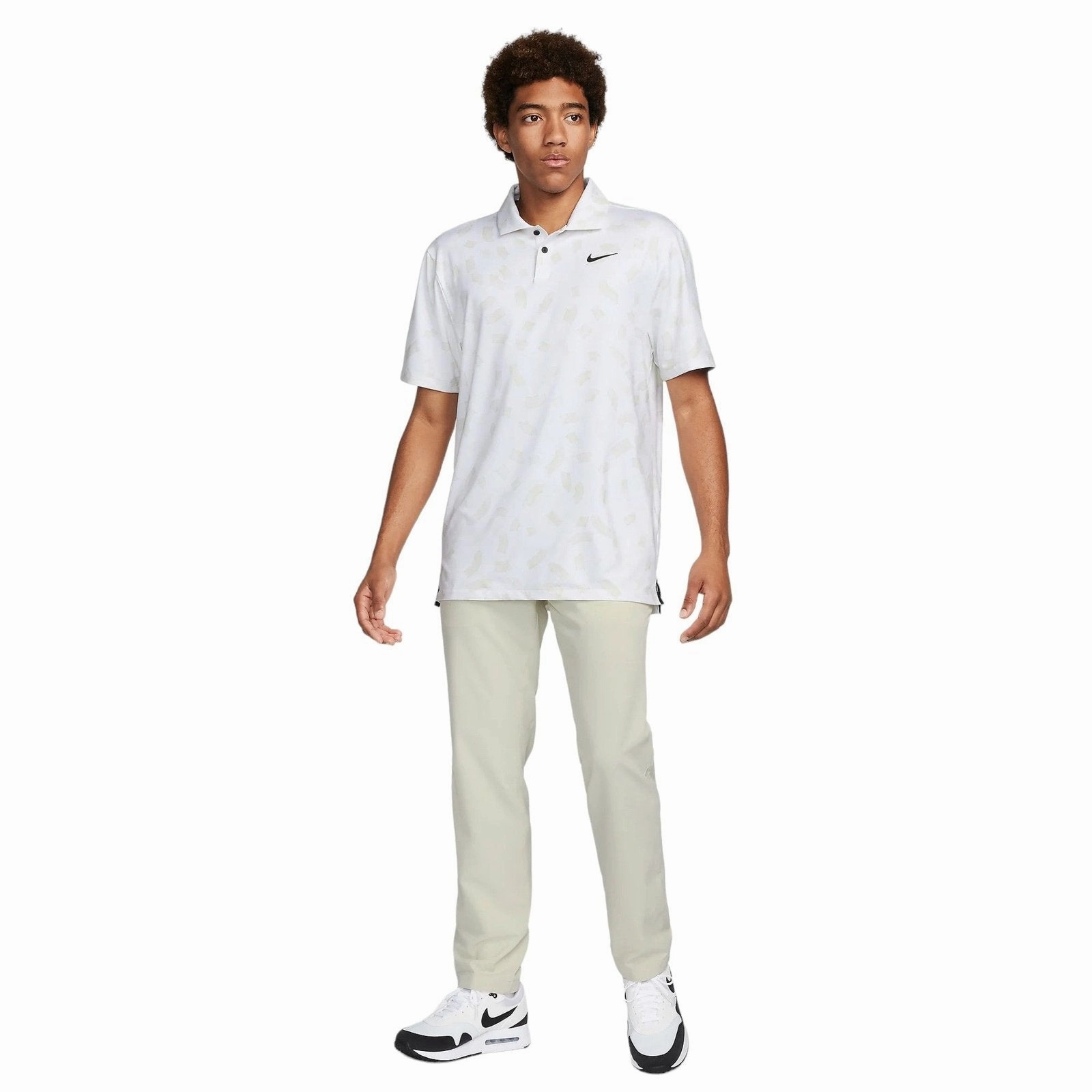 Nike Dri-Fit Tour Micro Print Golf Polo Shirt FD5735 girls sporty outfit, women's pleated skirt