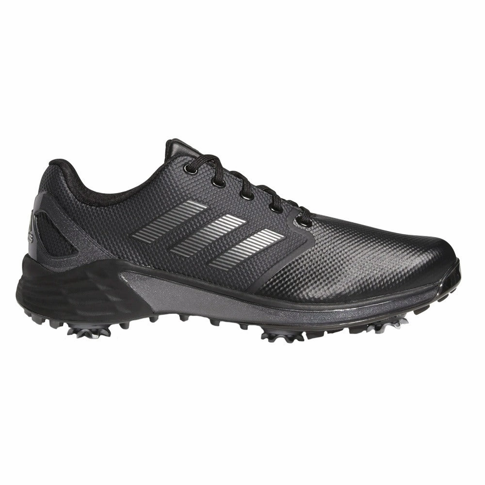 Padded Collar Shoes Breathable Knit Trainers Adidas ZG21 Golf Shoes Core Black/Dark Silver Metallic/Gray Five - 21 Men Tough Sole Trainers
