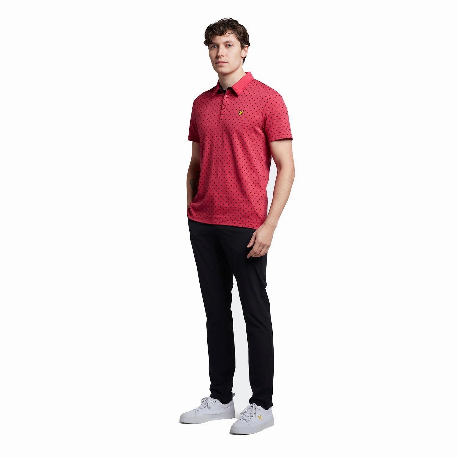 women's sleeveless dress Lyle & Scott Lyle Polka Dot Golf Polo Shirt SP1665G tennis performance wear