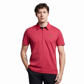 men's waterproof jacket Breathable Tee Lyle & Scott Lyle Polka Dot Golf Polo Shirt SP1665G Minimalist Style