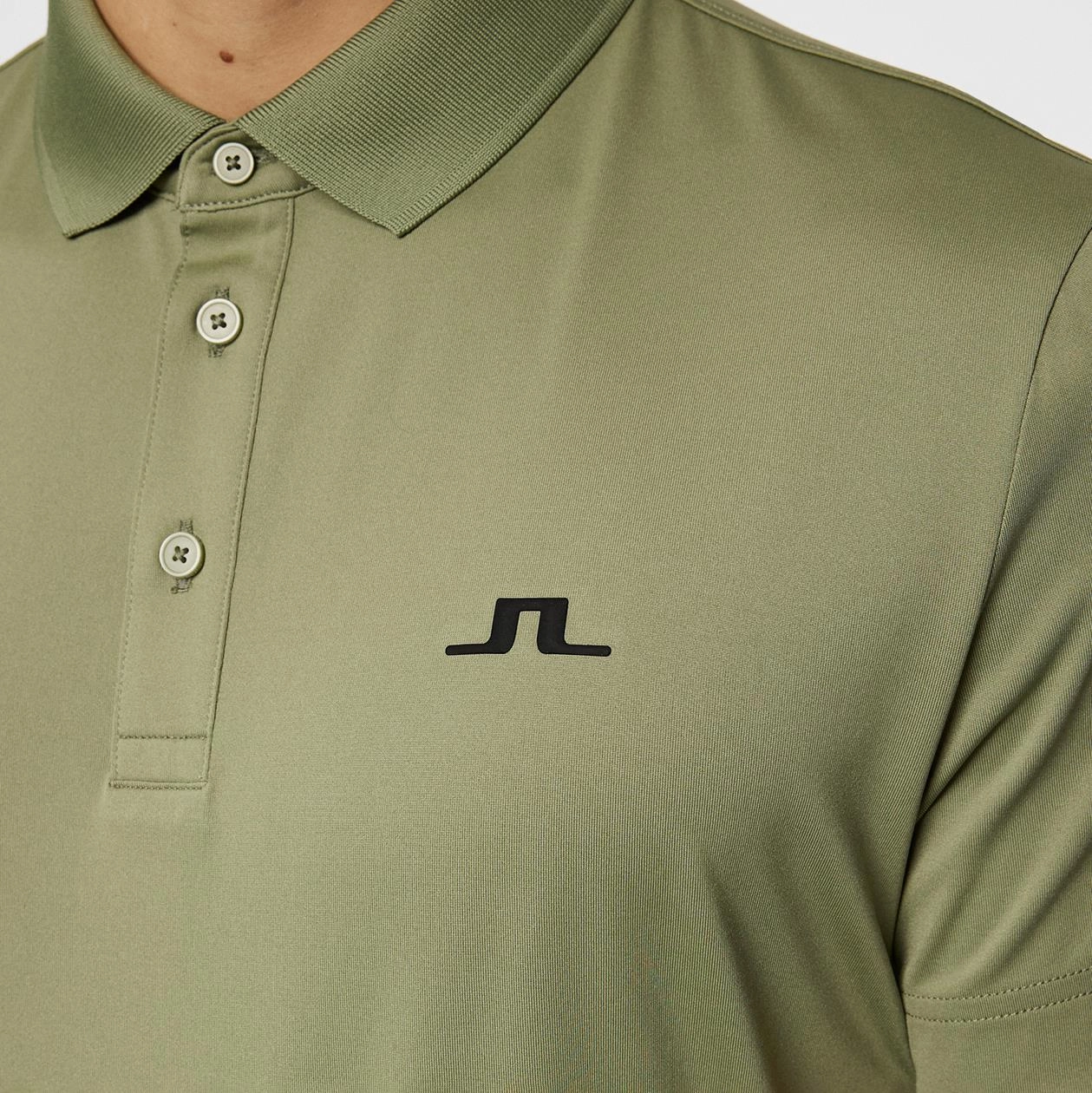 Bridge Regular Fit Polo Oil Green J.Lindeberg Golfwear for Men
