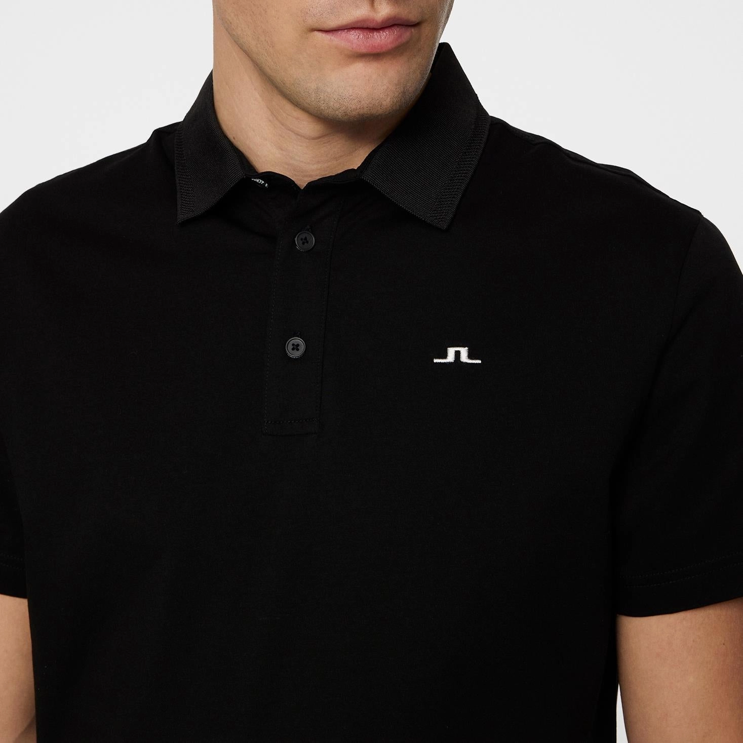 Bridger Regular Fit Polo Black J.Lindeberg Golfwear for Men