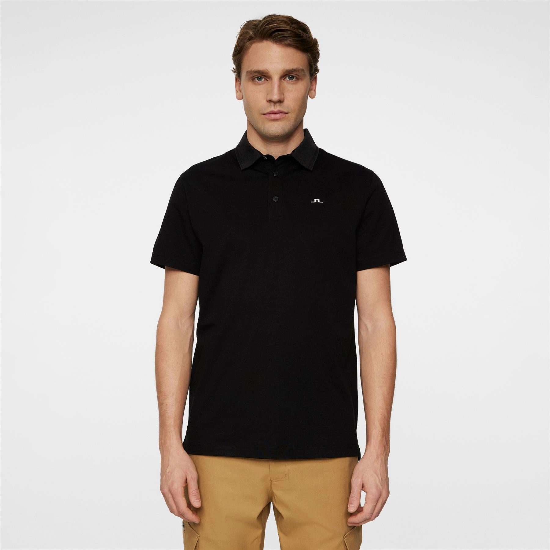 Bridger Regular Fit Polo Black Premium J.Lindeberg menswear