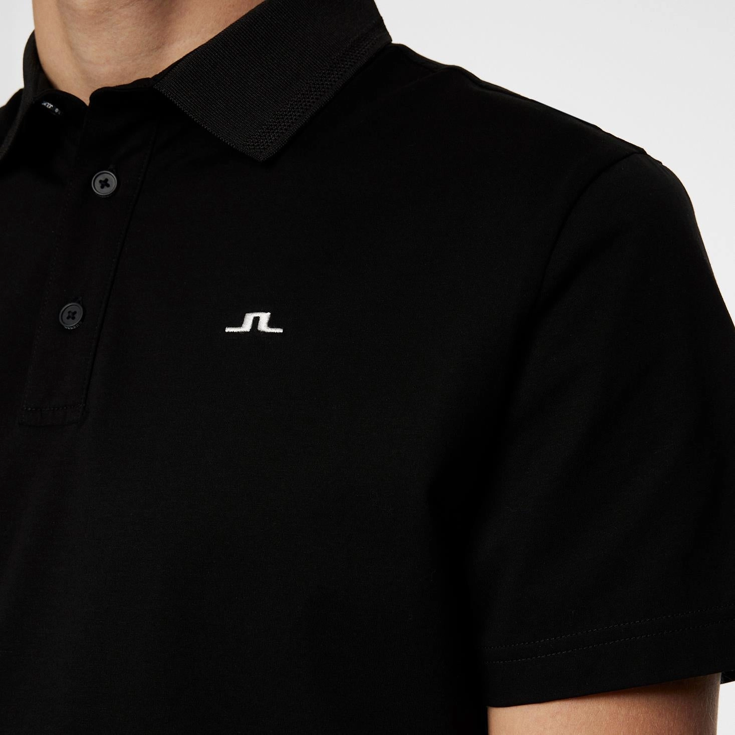 Bridger Regular Fit Polo Black J.Lindeberg Golfwear for Men