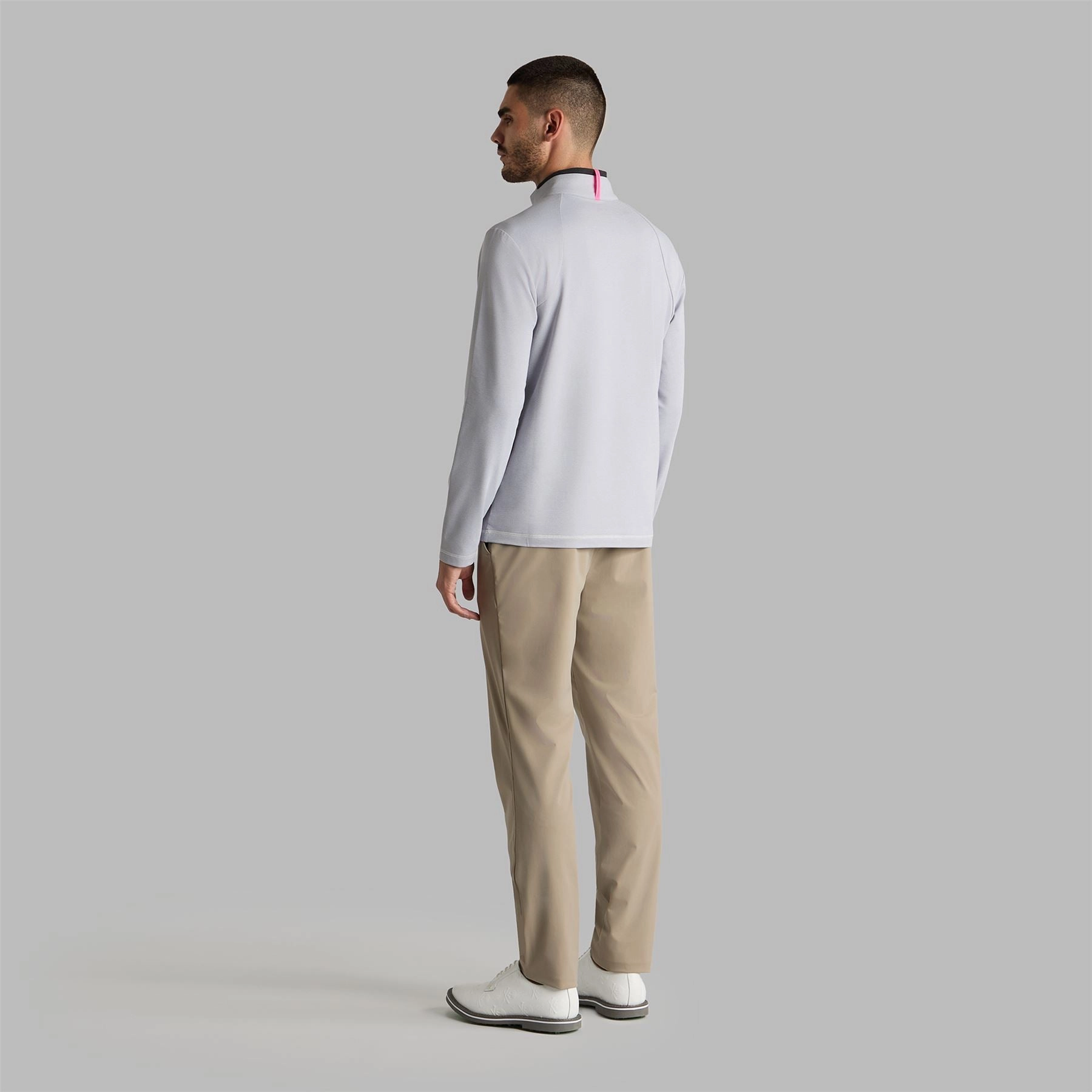 Brushed Back Tech Quarter Zip Mid Layer Light Grey Melange G/Fore Men's Fashion