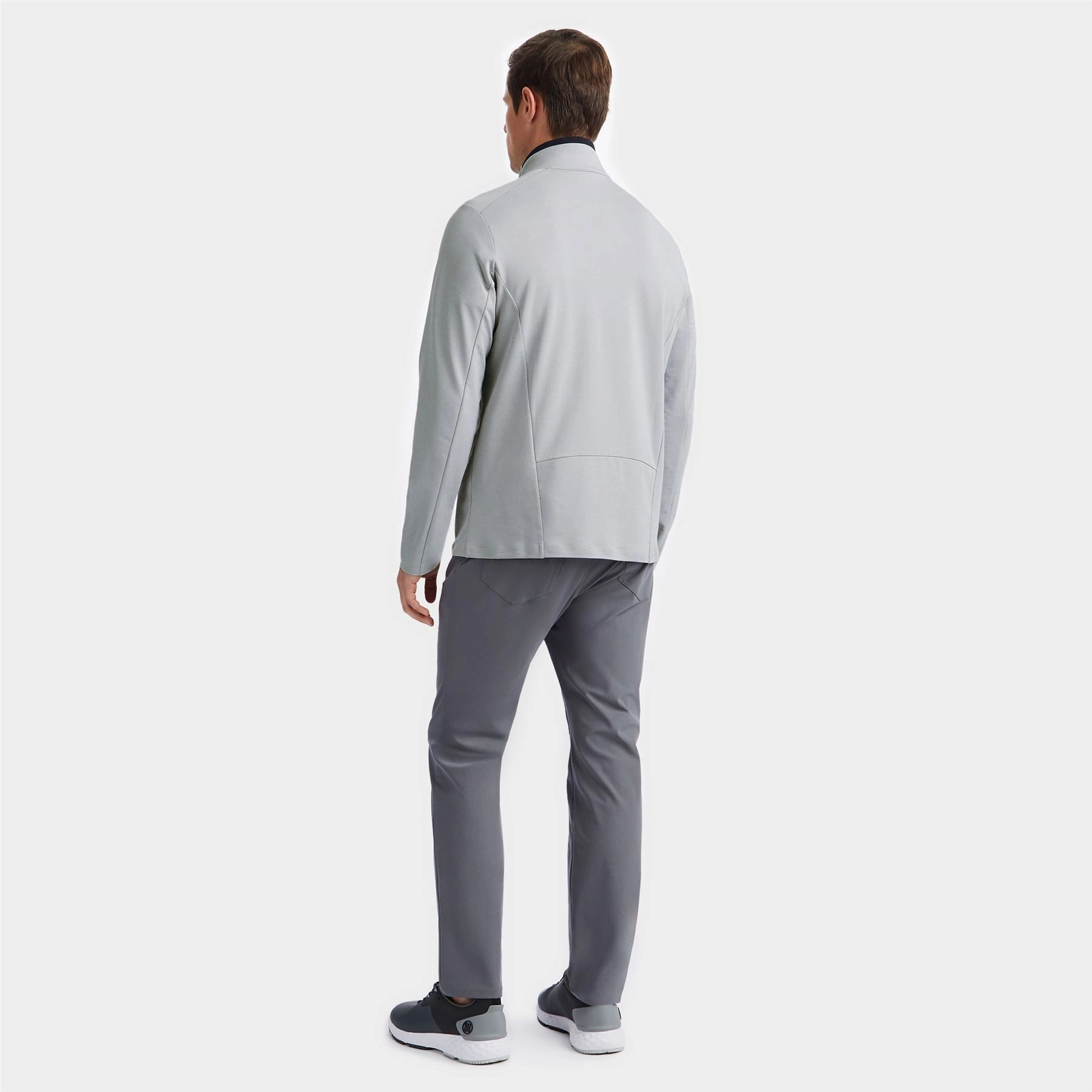 Brushed Back Tech Quarter Zip Mid Layer Light Heather Grey G/Fore Men's Fashion