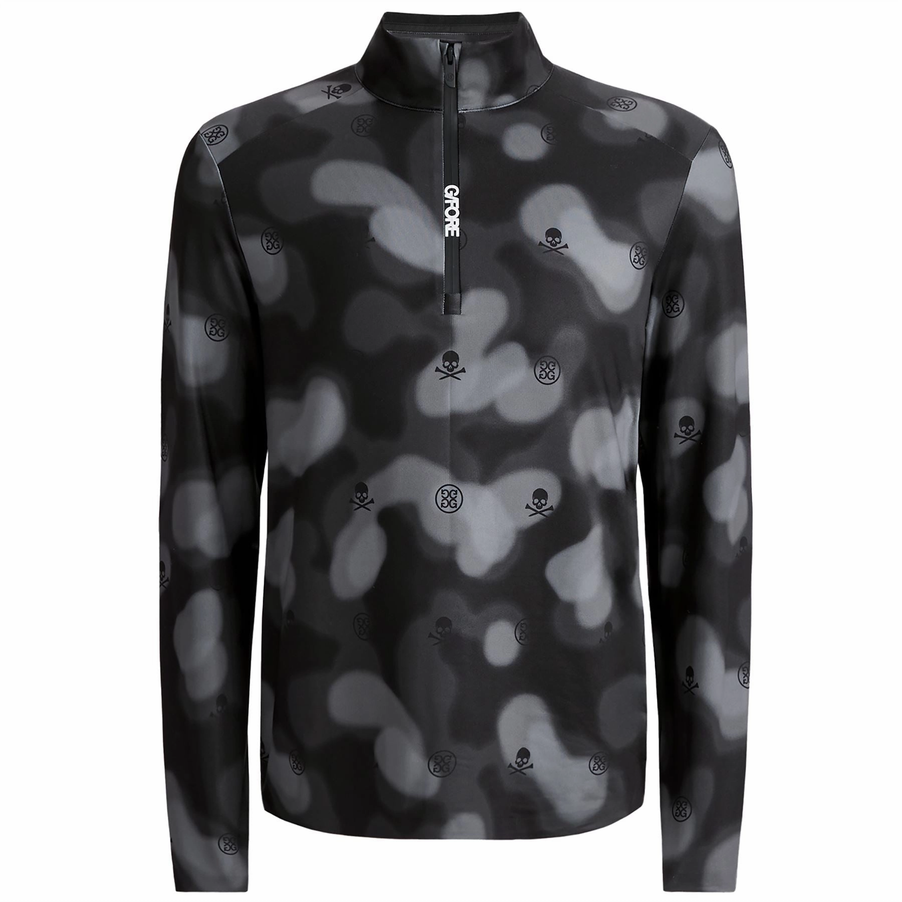 Brushed Back Tech Quarter Zip Mid Layer Onyx Blur Camo G/Fore men's golf fashion