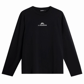 Cale Logo LS T-Shirt Black Premium J.Lindeberg menswear