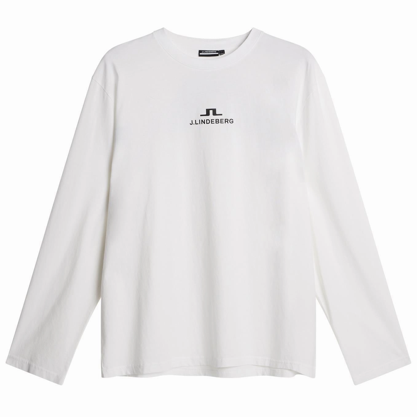 Cale Logo LS T-Shirt White Premium J.Lindeberg menswear