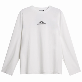Cale Logo LS T-Shirt White Premium J.Lindeberg menswear