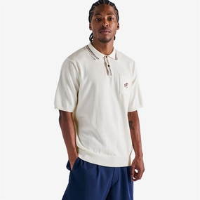 Campania Knit Polo Ivory Malbon mens golf lifestyle wear