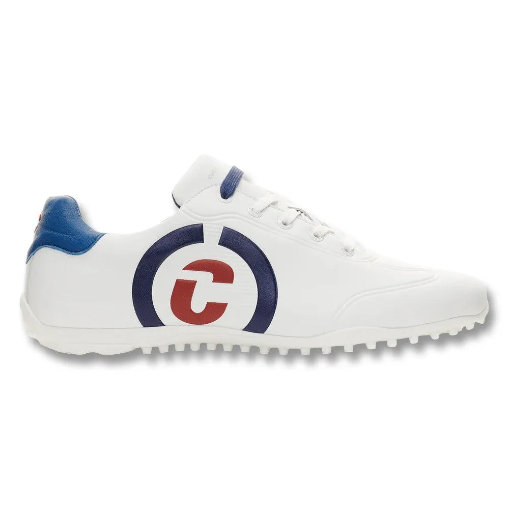 Footbed Sandals, Classic Design Sneakers, Versatile Shoes Canvas Low Tops Duca Del Cosma Golf Kingscup Spikeless Golf Shoes White - 24 Men Quick Fit