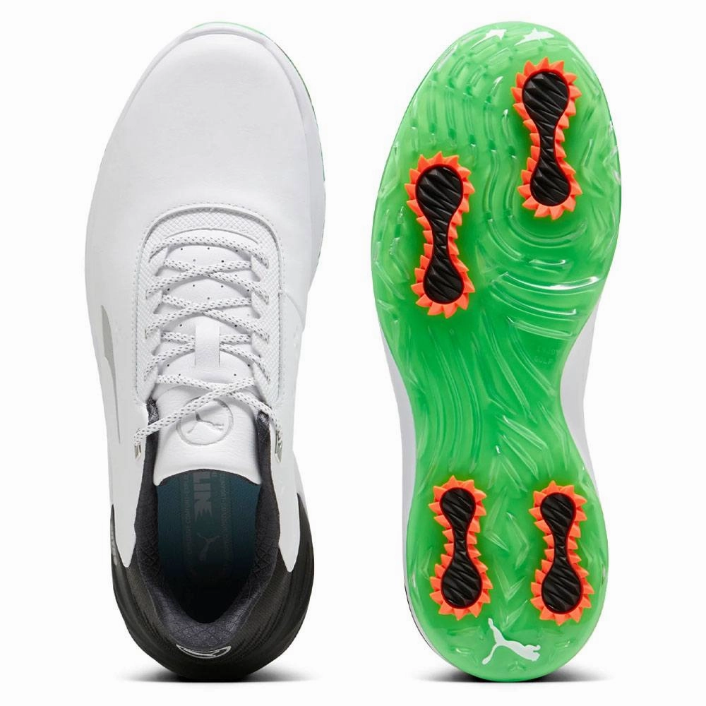 Flexible Trainers, Eva Outsole Shoes PUMA Phantomcat Nitro Golf Shoes White/Black/Fluro Green - 24 Men