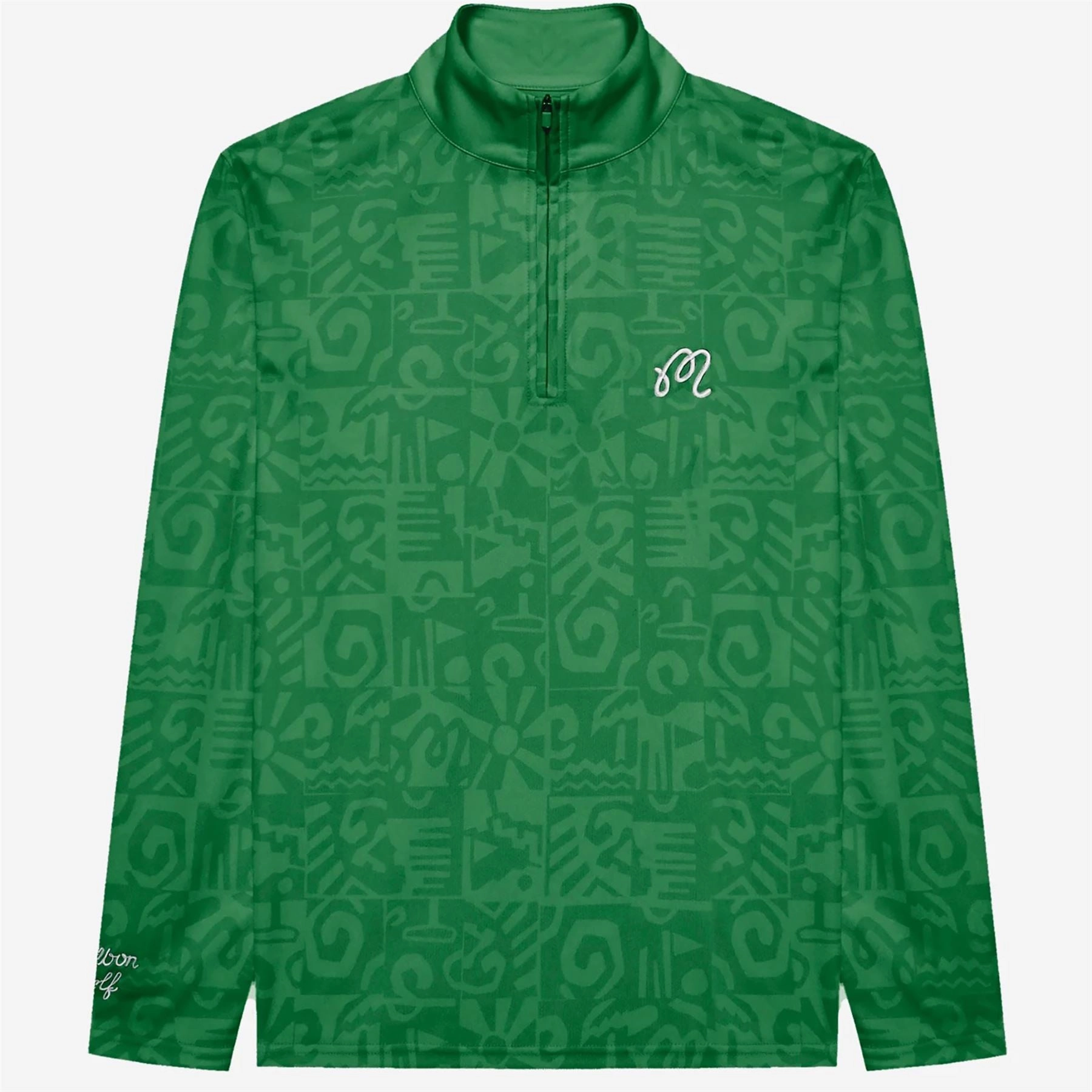Capo Performance Quarter Zip Kelly Green Malbon Men's Golf Lifestyle Wear