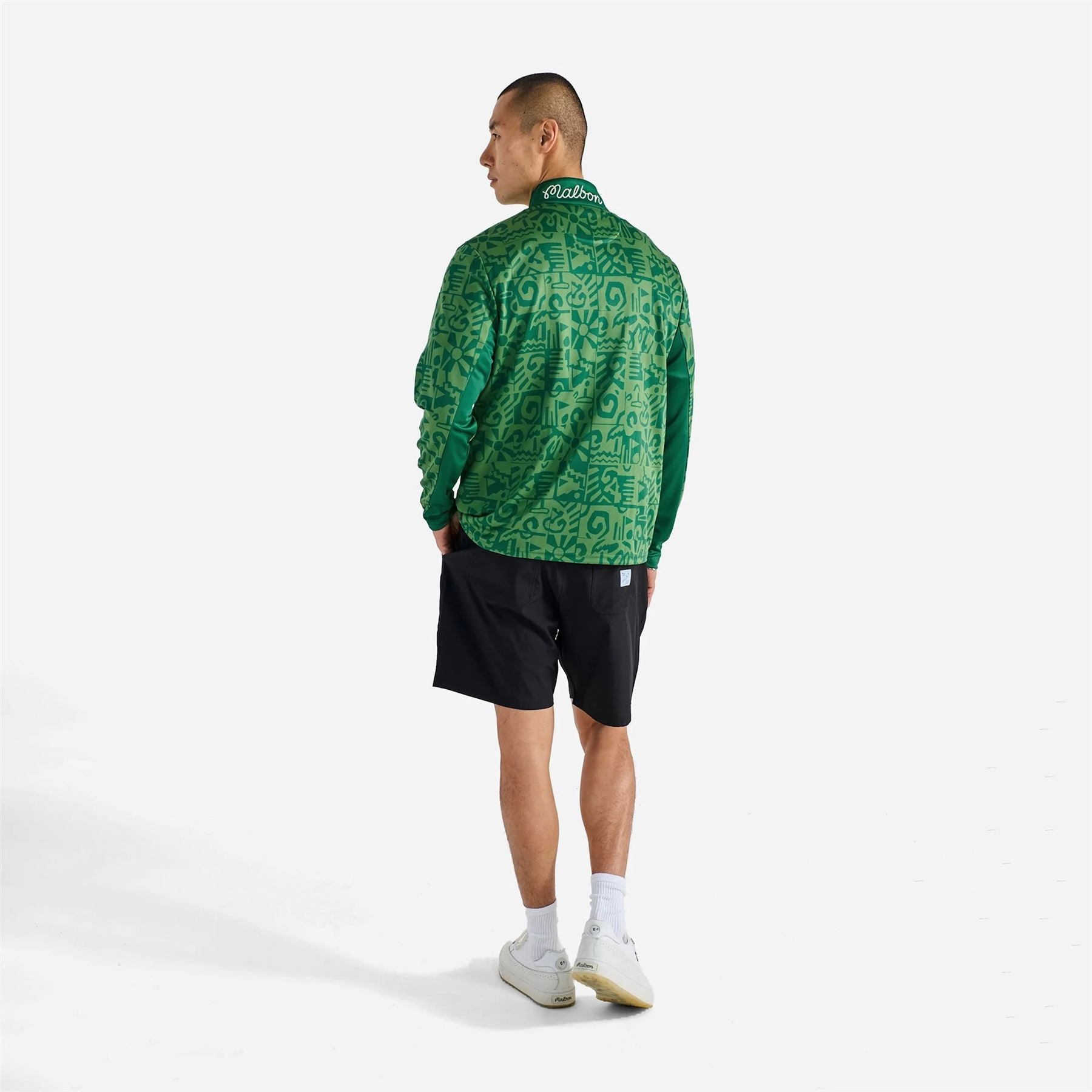 Capo Performance Quarter Zip Kelly Green Malbon Men's Golf Lifestyle Wear