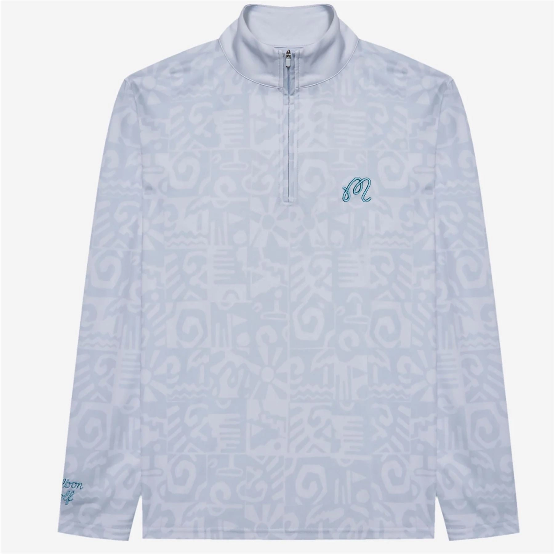 Capo Performance Quarter Zip Silver Malbon Men's Golf Lifestyle Wear