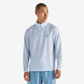 Capo Performance Quarter Zip Silver Malbon mens golf lifestyle wear