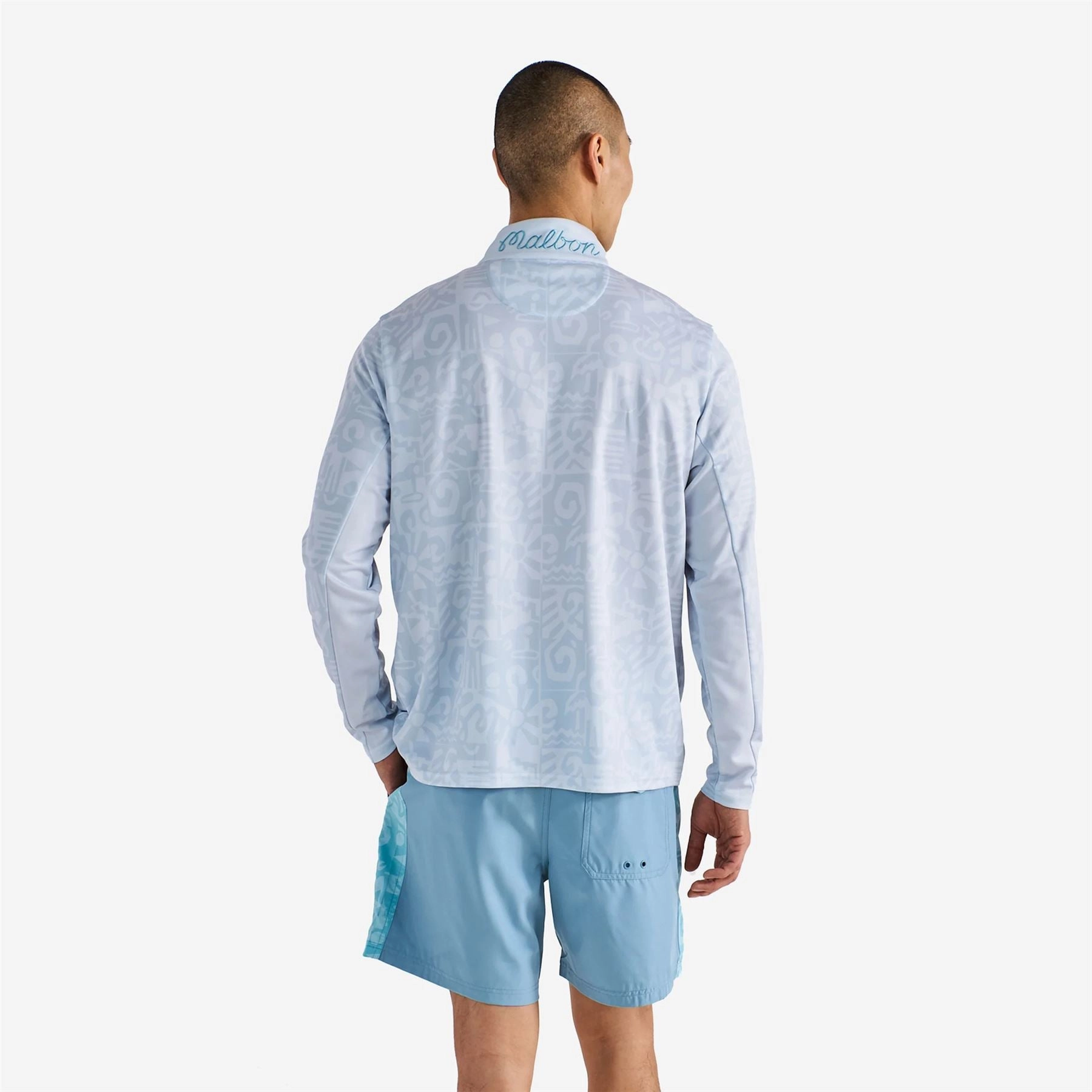 Capo Performance Quarter Zip Silver Malbon Men's Golf Lifestyle Wear