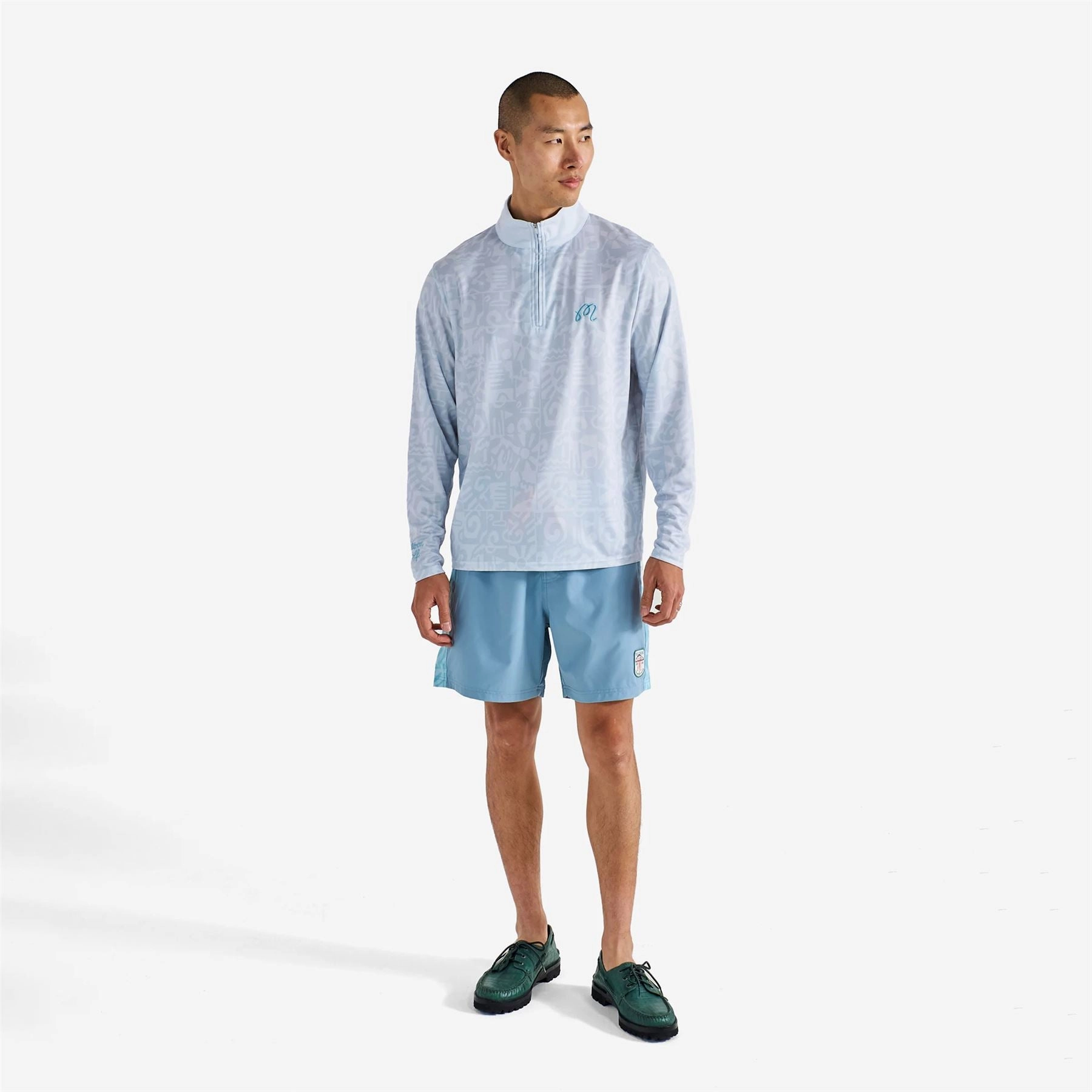 Capo Performance Quarter Zip Silver Malbon Men's Golf Lifestyle Wear