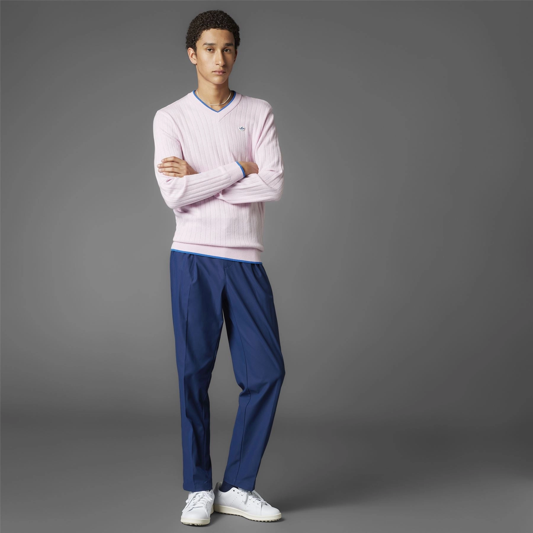 Cashmere Knit Sweatshirt Clear Pink Adidas Men's Apparel