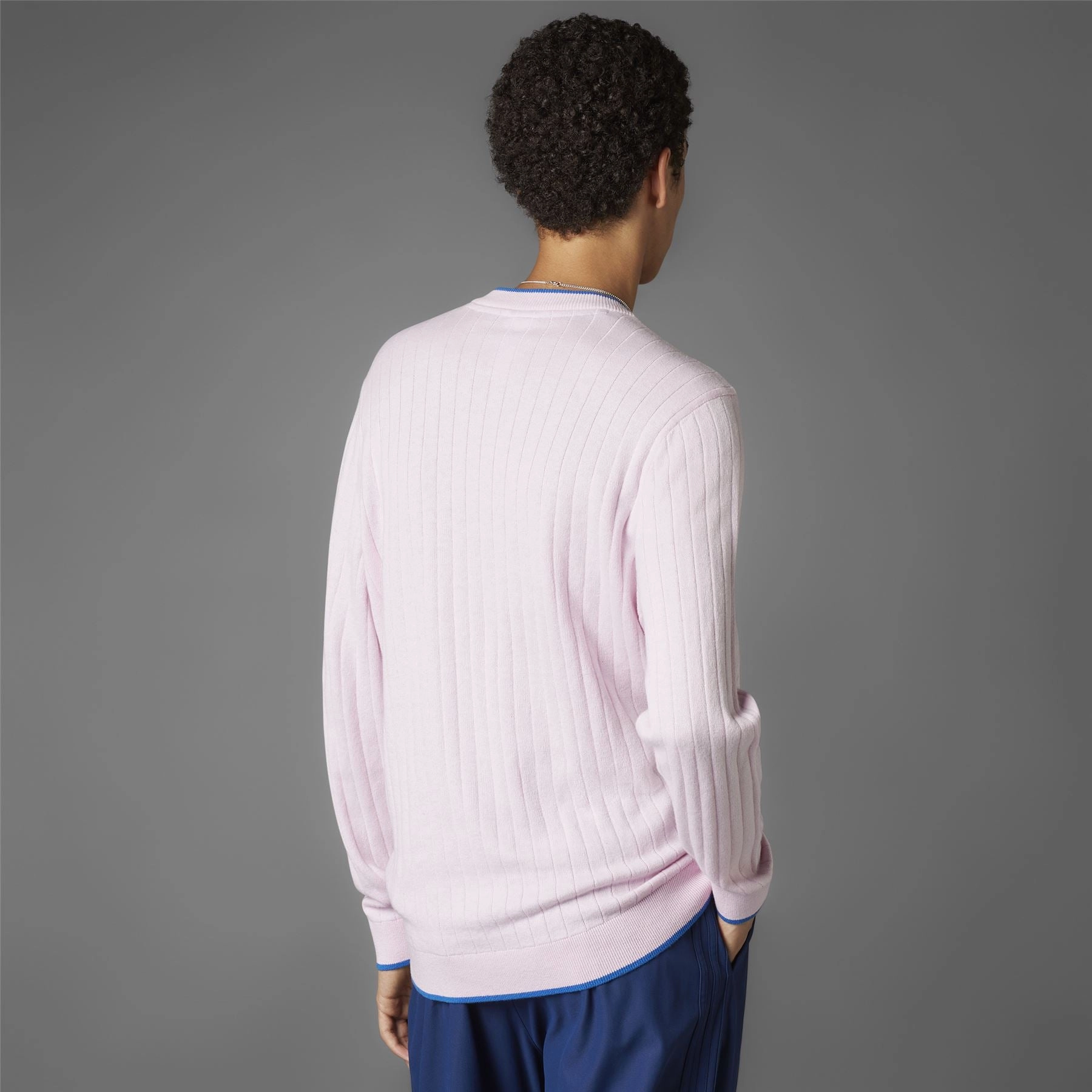 Cashmere Knit Sweatshirt Clear Pink Adidas Men's Apparel