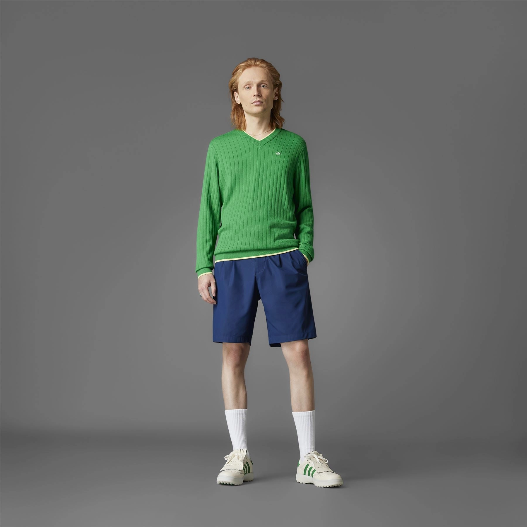 Cashmere Knit Sweatshirt Green Adidas Men's Apparel