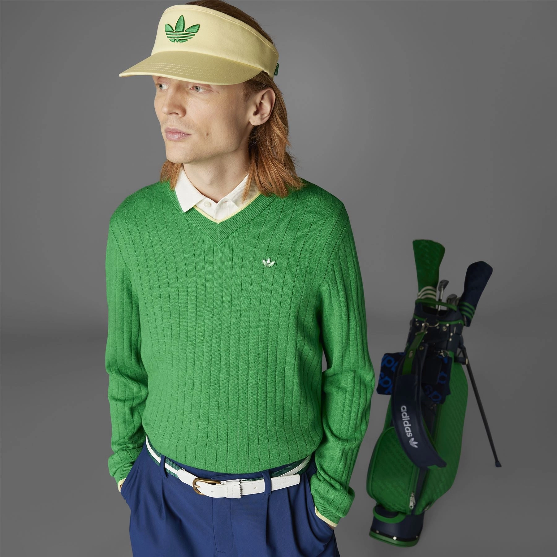 Cashmere Knit Sweatshirt Green Adidas Men's Apparel